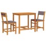 Balcony set with 3-piece solid acacia wood cushions by , Garden sets - Ref: Foro24-365856, Price: 156,15 €, Discount: %