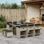 Garten-Essgruppe 11-teilig mit grauen Polstern aus synthetischem Rattan von , Gartensets - Ref: Foro24-3277918, Preis: 620,81...