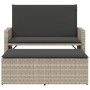 Garden bench with gray synthetic rattan cushions and footrest by , garden benches - Ref: Foro24-368412, Price: 253,99 €, Disc...