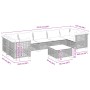 Gartensofa-Set und Kissen, 8-teilig, aus grauem Kunst-Rattan. von , Gartensets - Ref: Foro24-3261765, Preis: 670,91 €, Rabatt: %