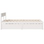 Bed frame with white pine wood cushions 140x190 cm by , Beds and slatted bases - Ref: Foro24-3282355, Price: 363,76 €, Discou...