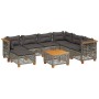 Gartensofa-Set und Kissen, 8-teilig, aus grauem Kunst-Rattan. von , Gartensets - Ref: Foro24-3261945, Preis: 632,07 €, Rabatt: %