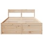 Solid pine wood bed frame with drawers 120x190 cm by , Beds and slatted bases - Ref: Foro24-3282360, Price: 274,27 €, Discoun...