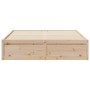 Solid pine wood bed frame 160x200 cm by , Beds and slatted bases - Ref: Foro24-3282369, Price: 182,30 €, Discount: %