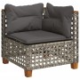 Gartensofa-Set, 11-teilig, mit grauen Kissen aus synthetischem Rattan. von , Gartensets - Ref: Foro24-3262029, Preis: 918,39 ...