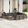 Garden sofa set 11 pieces and gray synthetic rattan cushions by , Garden sets - Ref: Foro24-3262041, Price: 917,58 €, Discoun...