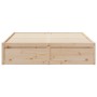 Solid pine wood bed frame 140x190 cm by , Beds and slatted bases - Ref: Foro24-3282381, Price: 169,99 €, Discount: %