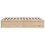 Solid pine wood bed frame 140x190 cm by , Beds and slatted bases - Ref: Foro24-3282381, Price: 169,99 €, Discount: %