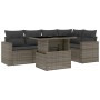 6-piece garden furniture set with gray synthetic rattan cushions by , Garden sets - Ref: Foro24-3267260, Price: 463,82 €, Dis...