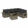 Gartensofa-Set, 7-teilig, mit grauen Polstern aus synthetischem Rattan von , Gartensets - Ref: Foro24-3267930, Preis: 530,71 ...