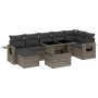 Set de sofás de jardín y cojines 8 piezas ratán sintético gris de , Conjuntos de jardín - Ref: Foro24-3268060, Precio: 579,03...