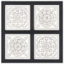 Black and white MDF hand carved wall panel 40x40x1.5 cm by vidaXL, Wall covering - Ref: Foro24-321656, Price: 18,19 €, Discou...