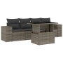 Garden sofa set with 5-piece synthetic rattan gray cushions by , Garden sets - Ref: Foro24-3268990, Price: 386,09 €, Discount: %