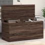 Wooden storage box, engineered oak, brown, 100x42x46 cm by , Storage trunks - Ref: Foro24-840666, Price: 109,77 €, Discount: %