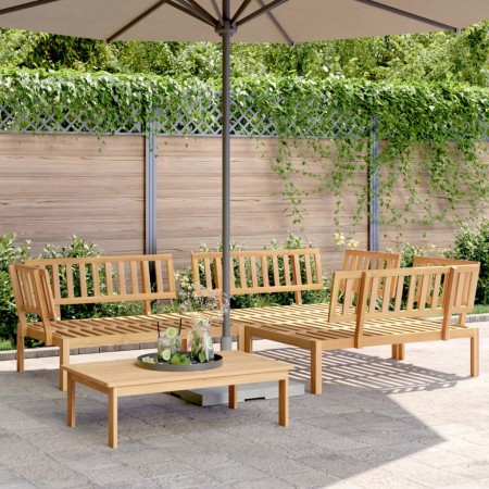 Garden pallet sofa set 4 pieces solid acacia wood by , Outdoor sofas - Ref: Foro24-3209308, Price: 454,83 €, Discount: %