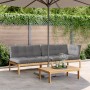 Garden pallet sofa set with 3-piece acacia wood cushions. by , Outdoor sofas - Ref: Foro24-3209320, Price: 411,65 €, Discount: %