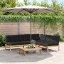 Garden pallet sofa set with 4 acacia wood cushions. by , Outdoor sofas - Ref: Foro24-3209334, Price: 572,80 €, Discount: %