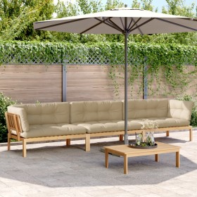 Garten-Palettensofa-Set mit 4-teiligen Akazienholz-Kissen. von , Outdoor-Sofas - Ref: Foro24-3209369, Preis: 640,99 €, Rabatt: %