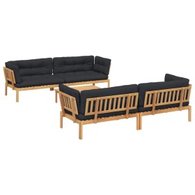 Set of garden pallet sofas and cushions 5 pieces acacia wood by , Outdoor sofas - Ref: Foro24-3209424, Price: 932,17 €, Disco...