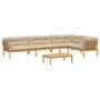 Set of garden pallet sofas and cushions 5 pieces acacia wood by , Outdoor sofas - Ref: Foro24-3209411, Price: 901,83 €, Disco...