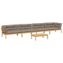 Set of garden pallet sofas and cushions 5 pieces acacia wood by , Outdoor sofas - Ref: Foro24-3209383, Price: 904,17 €, Disco...