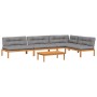 Garten-Palettensofa-Set mit 5-teiligen Kissen aus Akazienholz. von , Outdoor-Sofas - Ref: Foro24-3209464, Preis: 917,34 €, Ra...