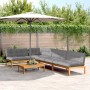 Set of garden pallet sofas and cushions 5 pieces acacia wood by , Outdoor sofas - Ref: Foro24-3209470, Price: 917,99 €, Disco...