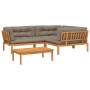 Garten-Palettensofa-Set mit 4-teiligen Akazienholz-Kissen. von , Outdoor-Sofas - Ref: Foro24-3209491, Preis: 670,99 €, Rabatt: %