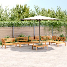 Set of 6-piece solid acacia wood garden pallet sofas by , Outdoor sofas - Ref: Foro24-3209439, Price: 699,04 €, Discount: %