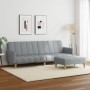 Zweiplätziges Schlafsofa mit Hocker, helles graues Stoffpolster. von , Sofas - Ref: Foro24-3258088, Preis: 321,84 €, Rabatt: %