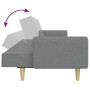 Sofá cama de 2 plazas con taburete tela gris claro de , Sofás - Ref: Foro24-3258088, Precio: 321,84 €, Descuento: %