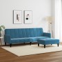 Zweiplätziges Schlafsofa mit blauem Samthocker. von , Sofas - Ref: Foro24-3258097, Preis: 320,15 €, Rabatt: %