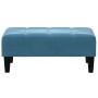 Sofá cama de 2 plazas con taburete terciopelo azul de , Sofás - Ref: Foro24-3258097, Precio: 320,15 €, Descuento: %