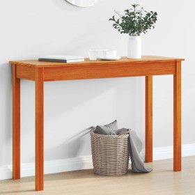 Solid pine wood brown wax console table 110x40x75 cm by , Side tables - Ref: Foro24-847172, Price: 66,99 €, Discount: %