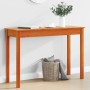 Solid pine wood brown wax console table 110x40x75 cm by , Side tables - Ref: Foro24-847172, Price: 66,07 €, Discount: %