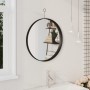 Hanging mirror with black hook 50 cm by vidaXL, Mirrors - Ref: Foro24-322309, Price: 40,45 €, Discount: %