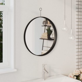 Hanging mirror with black hook 50 cm by vidaXL, Mirrors - Ref: Foro24-322309, Price: 39,99 €, Discount: %