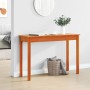 Solid pine wood brown wax console table 110x40x75 cm by , Side tables - Ref: Foro24-847172, Price: 66,07 €, Discount: %