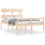 Cama para personas mayores con cabecero madera maciza de vidaXL, Camas y somieres - Ref: Foro24-3195326, Precio: 137,99 €, De...