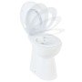 Spülrandlose Toilette mit Absenkautomatik, 7 cm hoch, weiße Keramik von vidaXL, Badezimmer - Ref: Foro24-145779, Preis: 182,3...