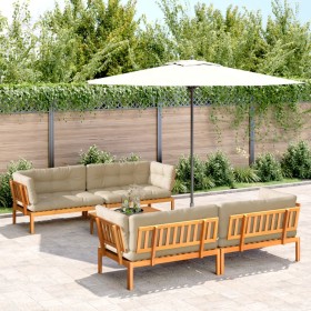 Set of garden pallet sofas and cushions 5 pieces acacia wood by , Outdoor sofas - Ref: Foro24-3209549, Price: 992,66 €, Disco...