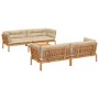 Set of garden pallet sofas and cushions 5 pieces acacia wood by , Outdoor sofas - Ref: Foro24-3209549, Price: 946,99 €, Disco...