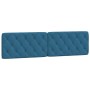 Bed with dark blue velvet mattress 200x200 cm by , Beds and slatted bases - Ref: Foro24-3208680, Price: 499,57 €, Discount: %