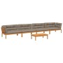 Set of garden pallet sofas and cushions 5 pieces acacia wood by , Outdoor sofas - Ref: Foro24-3209509, Price: 946,00 €, Disco...