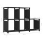 Estantería de 5 cubos de tela negra 103x30x72,5 cm de vidaXL, Librerías y estanterías - Ref: Foro24-322602, Precio: 22,40 €, ...