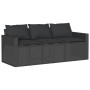 Gartensofa-Set, 6-teilig, mit schwarzen Kissen aus synthetischem Rattan. von , Gartensets - Ref: Foro24-3213549, Preis: 491,1...