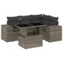 Garden sofa set with 5-piece synthetic rattan gray cushions by , Garden sets - Ref: Foro24-3269140, Price: 420,14 €, Discount: %