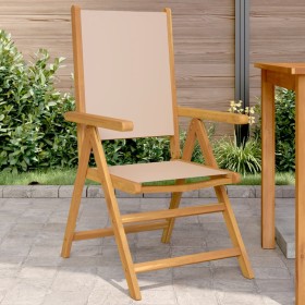 Garden chairs 2 units solid acacia wood and taupe gray fabric by , Garden chairs - Ref: Foro24-367659, Price: 149,99 €, Disco...