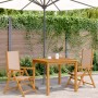 Garden chairs 2 units solid acacia wood and taupe gray fabric by , Garden chairs - Ref: Foro24-367659, Price: 149,99 €, Disco...