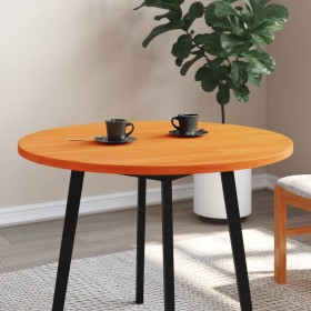 Solid pine wood round table top in brown Ø90x2.5 cm by , Table tops - Ref: Foro24-847130, Price: 79,79 €, Discount: %